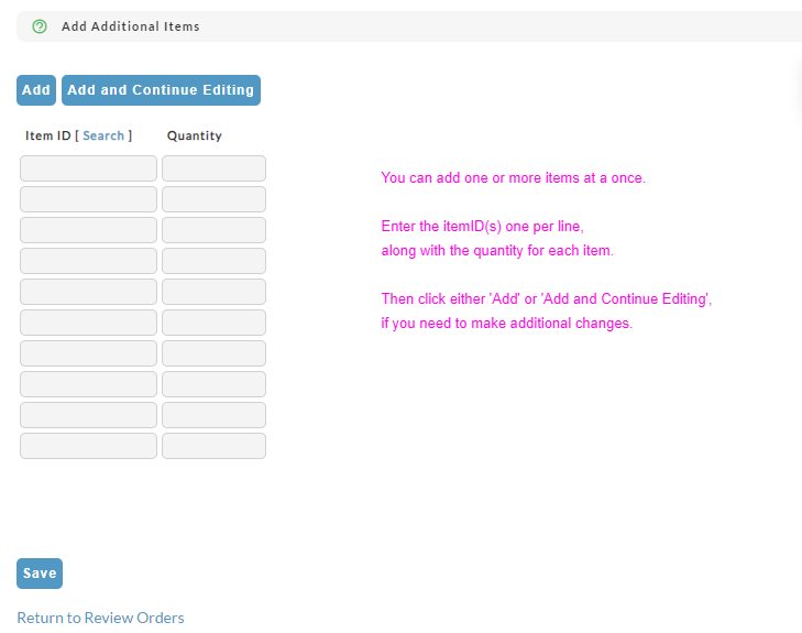 Items-DEMO-0009105197-Review-Orders-UltraCart - add items section.png