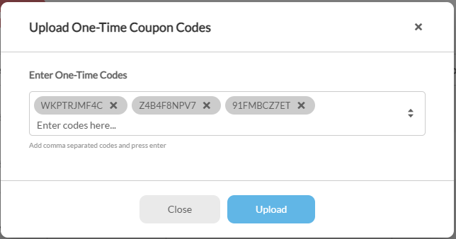 Upload one-time coupon codes -dialog -ready to save.PNG