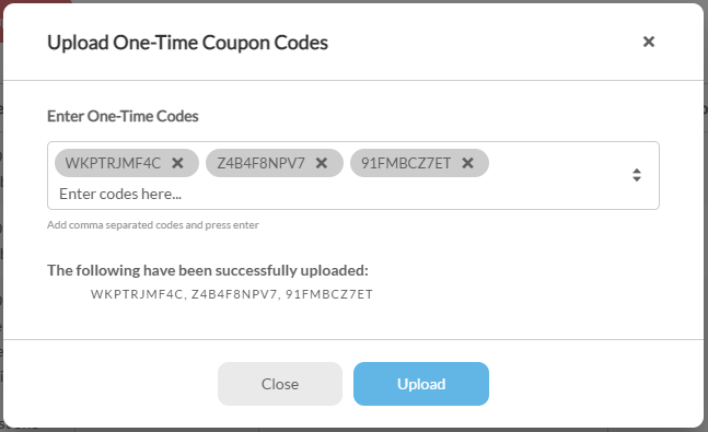 Upload one-time coupon codes -dialog -saved.PNG