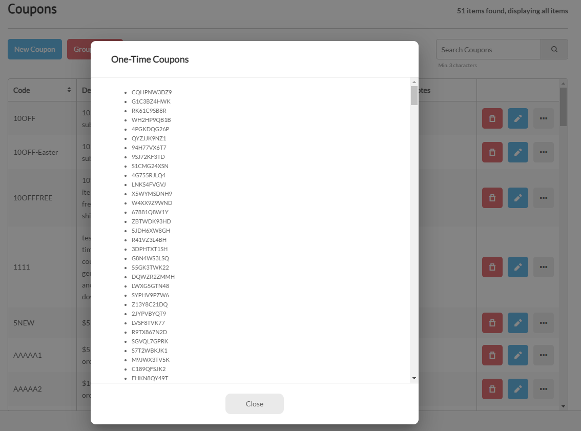 cpn007- three dots menu - Generate one-time codes-2- generated codes.PNG