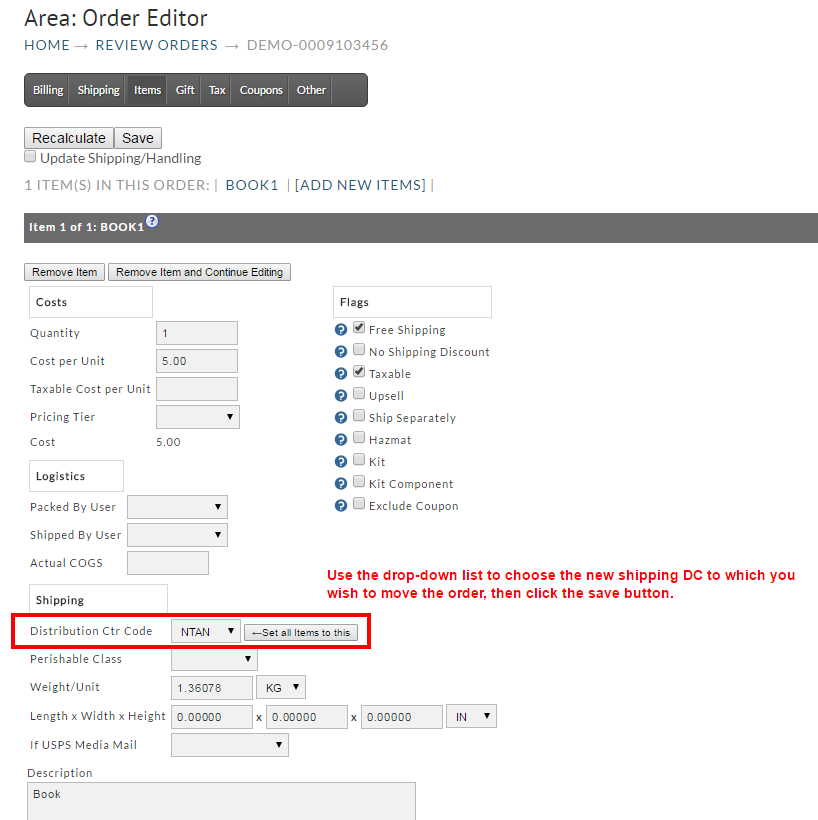 Changing DC assignment on item.PNG