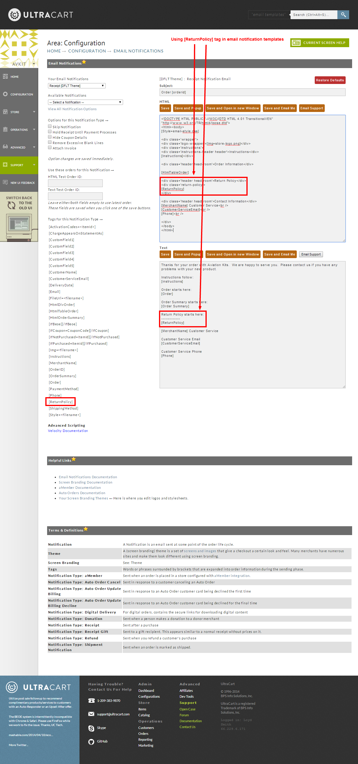 DEMO DOCS Email Notifications -RETURN POLICY.png