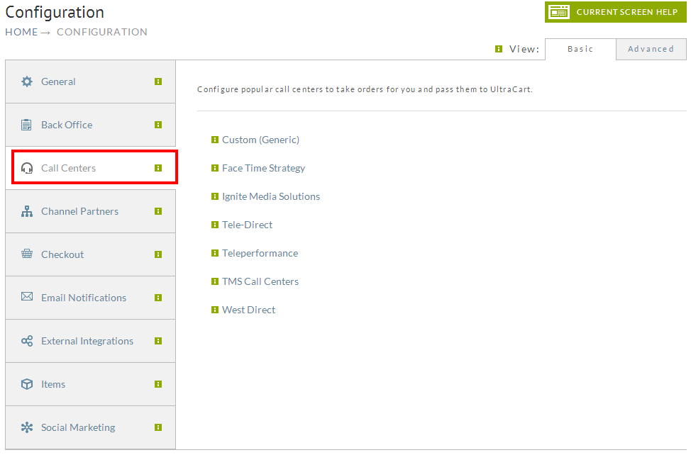 DOCs Call centers view basic Configuration  UltraCart.png