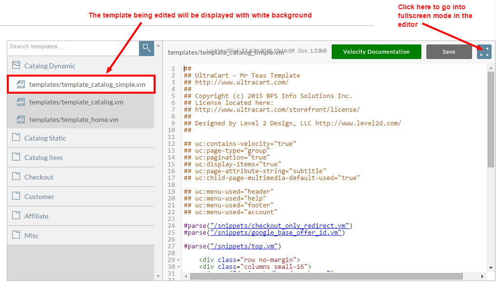 Actively edited template view.PNG