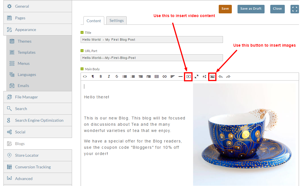 multimedia tools in blog post editor.PNG