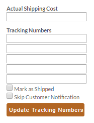 Specifying postage cost at time of shipment