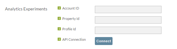 Google Analytics connection settings