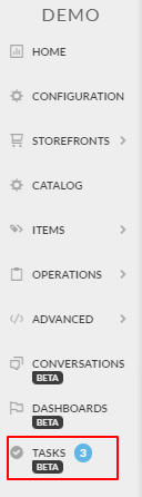 Tasks (Main Menu)