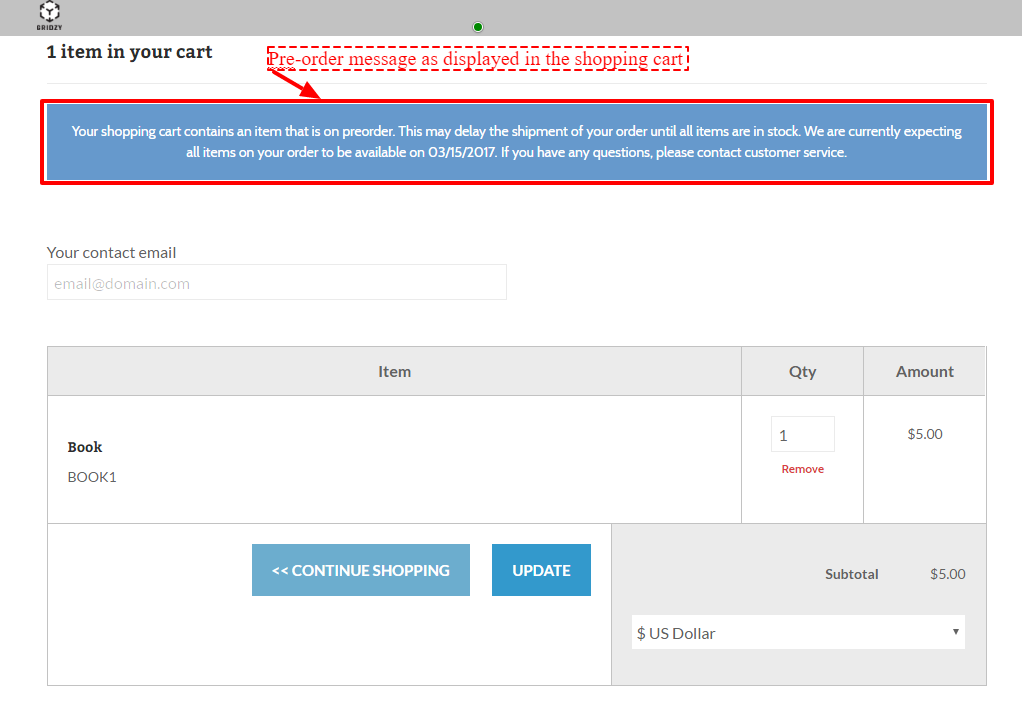 MessageInCart.PNG