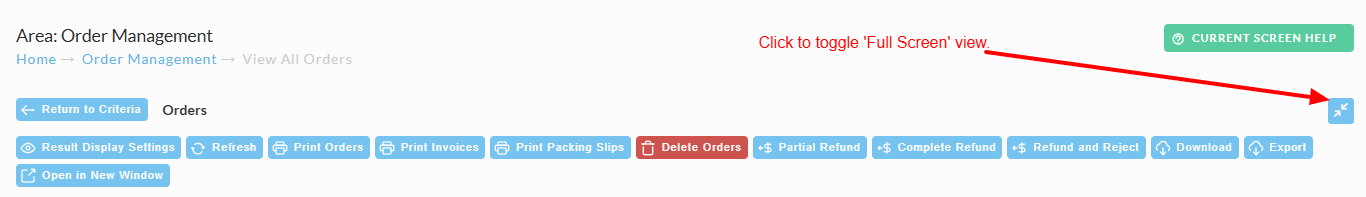 Full Screen Toggle (in top right menu of search results page.)