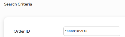 screenshot snippet showing performing a Wildcard Search using the Asterisk key as the wildcard.