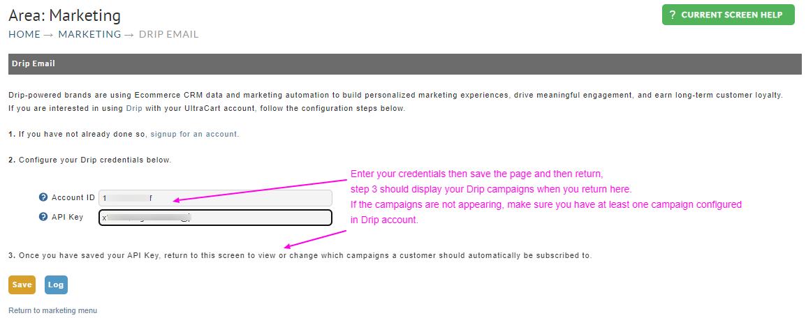 Credentials Screenshot